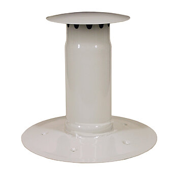 LORO-X Roof ventilator with connecting edge for double-shell roofs, galvanized steel,coated 