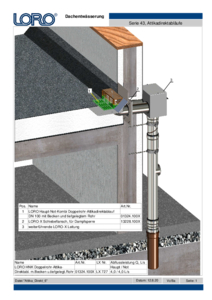 LORO-X Series 43 model DUOFLUX double pipe DN 100 without weir