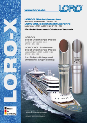 [Translate to EN:] LORO-X Schiffbau und Offshore-Technik Rohrsysteme für Schwerkraft- und Vakuumentwässerung 