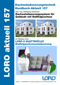 Roof drainage systems for buildings with set-back storey