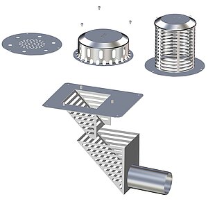LORO-X parapet drainage height-adjustable for inverted roofs