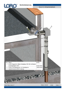 LORO-X Series 43 Modell with basin and double-pipe lowered pipe