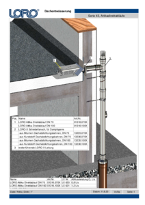 LORO-X Series 43 model without roof penetration with bonding flange