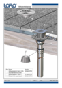 [Translate to EN:] LORO-X Balkonablauf Serie V-KL mit Klemmflansch für Abdichtungsbahnen als Einzelablauf mit Plattenbelag