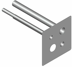 [Translate to EN:]  LORO-X VARIOFIT Rohrdurchführungen Für minimalen Abstand zwischen Rohrdurchführungen - variabel und passgenau nach Kundenwunsch Beispiel als Wanddurchführung für 3 wasserdichte LORO-X Rohre und 1 bauseitige Durchführung 